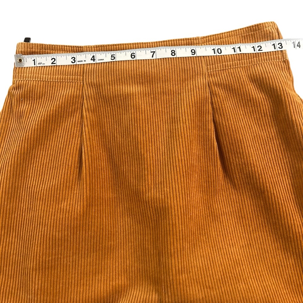 YVES SAINT LAURENT Variation VTG 80s 90s Corduroy Pencil Skirt Camel Brown EU 38 - Picture 15 of 16